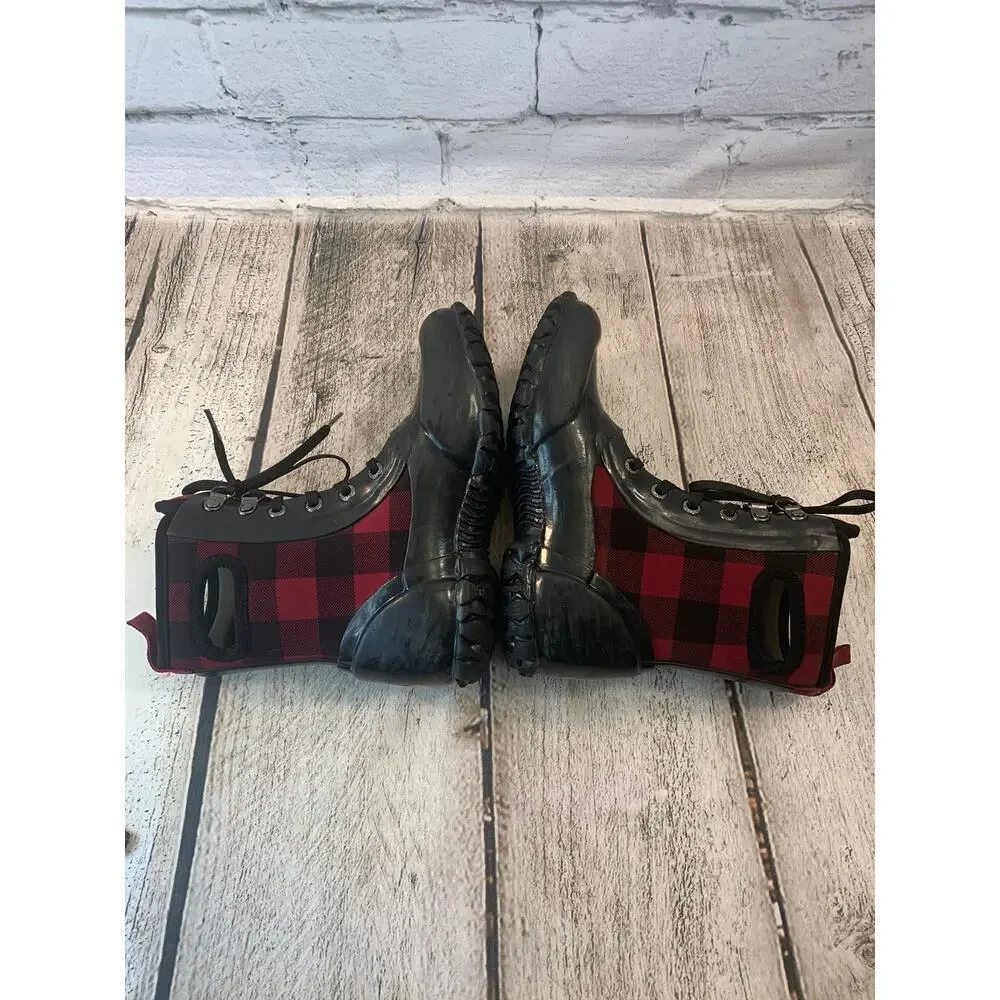BOGS Girl’s “Sidney” Lace Up Buffalo Plaid Boots / Size: 12